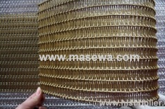 golden color woven mesh for building covering