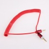3.5mm Male to Female Car Aux Stereo Spring Audioa Cable with colorful desgin