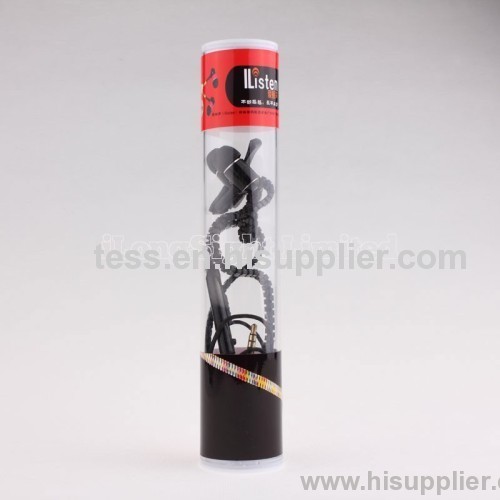 2013 hot selling brand new Zipper Earphone With Mic And Volume Control For iPhone 4/4S/5-black color