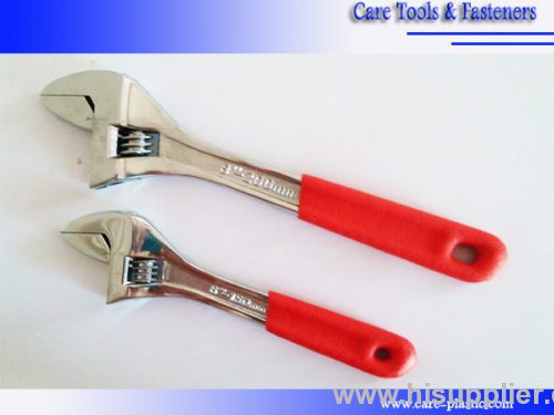 6"/150mm Chrome Plated Adjustable Wrench With Soft Grip