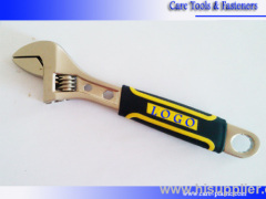 12" Matt-Nickle Plated Adjustable Wrench With Soft Grip