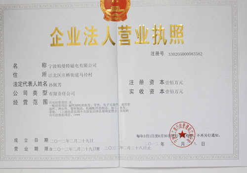 Honor certificate