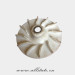 Abrasion resistant rubber impeller