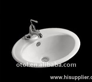 ceramic above counter basin