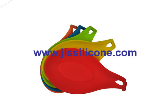 colorful silicone spoon and spatula holder