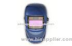 Blue full head welding helmet adjustable with LED light