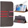 Wallet Card Slot Magnetic Flip Stand PC+Leather Case for Samsung Galaxy Note II 2 N7100
