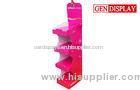 Custom Paper Candy Display Stands , Red Unique Candy Display Rack