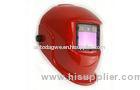 Electronic Din 9-13 Welding Helmet RED , Battery Powered and DIN 4 / 913