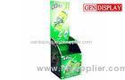 Retail 6 Cells Cardboard Display Shelves Green For Food Products