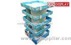 Food Floor Tier Cardboard Display Shelves With Corrugated Four Sides