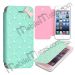 Exquisite Lovely Bow Pearls Flip Leather Case for iPhone 5