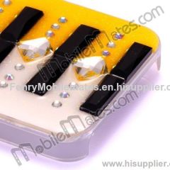 Shiny Glitter Powder 3D Crystal Diamond Piano Keys Back Cover Hard Case for iPhone 5