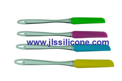 dishwasher safe silicone spatula and scraper with plastic handle