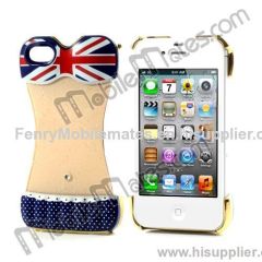 New Design 3D Bikini Dot Pattern Electroplate Hard Case for iPhone 4 4S