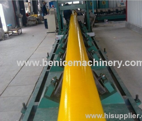 One step heating insulation pipe equipment for steel pipes