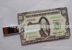 2013 China New Design USD Dollar Credit Card USB Flash Drive Providing OEM