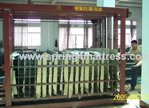 Spring unit compress packing machine