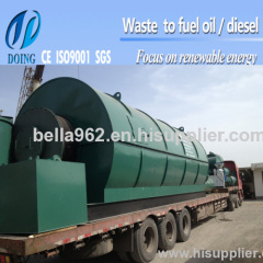 Renewable used tire recycling plant for pyrolysis oil