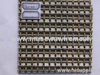 SS and brass material mixed woven fabric