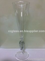 Hand Blown Borosilicate Glass Champagne Flute