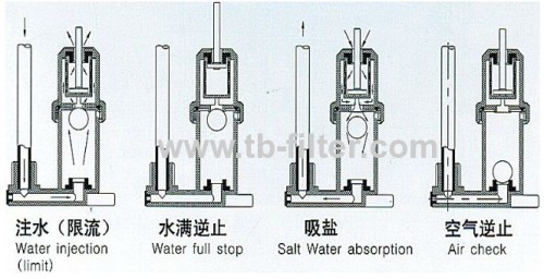 Air Non-return+water injection Protection Brine Valve