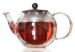 Elegant Innovative Design Double Wall Glass Tea Pot Coffee Pot