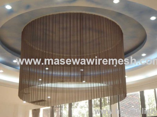 round ceiling mesh metal coil curtain