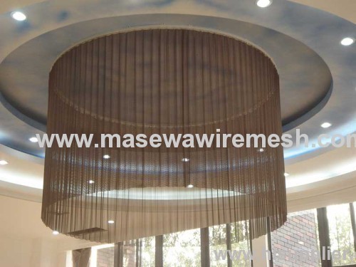 metal wire mesh as ceiling decoration