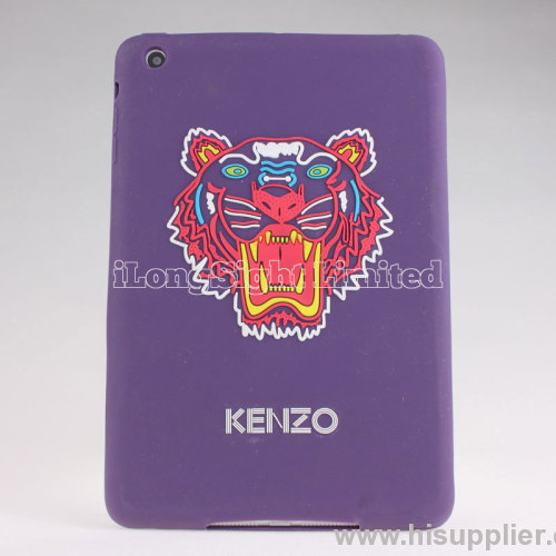 3D Kenzo Tiger-head Silicon Case For iPad mini
