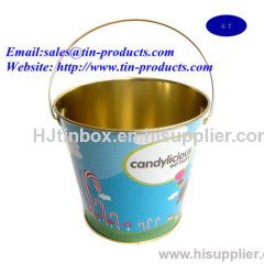 Tin Gift Bucket Metal bucket gift bucket