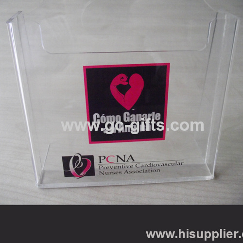 The structure specific clear acrylic of brochures