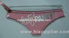 Customized Zip Lock Plastic Bag , Pink Underwear Packing Bag