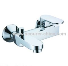 Chrome plated mixer Wall Mounted Exposed Bath Shower Faucet