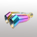 Hot sell colorful universal stainless steel dual car tail throat