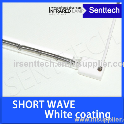 Single tube linear short wave infrared heater lamp