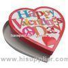 Glossy Lamination Custom Packing Boxes , Heart Shaped Chocolate Box