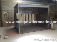 easy operate powder coating spray booth design