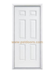 Wooden Edge 6 Panel Steel Door