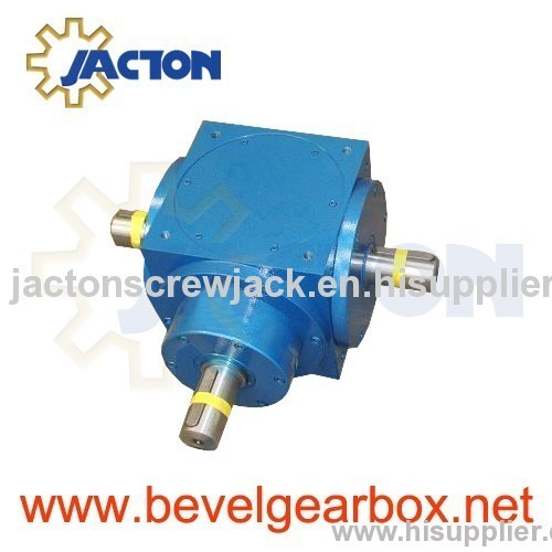 spiral bevel 3-way right angle gearbox, steering miter gear box, miniature right angle manual gearboxes