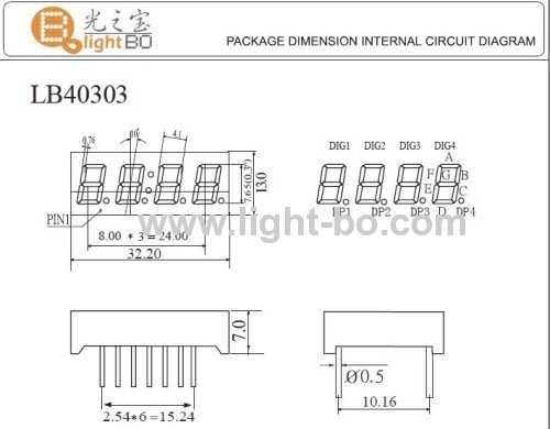 Display para médicos instrupent painel de led ultra Bright White 4 dígitos 0,3 polegadas comum ânodo 7 segmentos