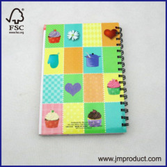 card cover spiral notebook