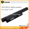 Hot selling 6 Cells notebook battery for sony BPS22 VGP-BPS22 VGP-BPS22A