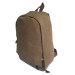 girls simple brown travel canvas backpack