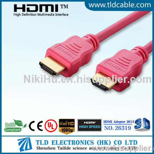 hdmi cable 1080p support 3D as customized