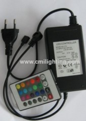 72W 6A POWER ADAPTER AND RGB REMOTE CONTROLLER INTEGTATION FOR LED FLEXIBLE STRIP LIGHT