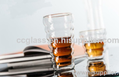 C&C Glass 350ml Double Wall Glasses for Beer Drinking