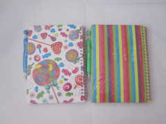 B6 4 subject college ruled hardcover spiral notebook with pen
