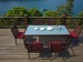 tempered glass rattan dining table and chairs