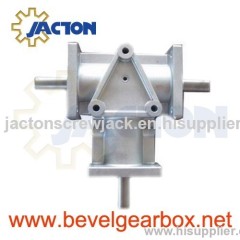 Aluminium body 1 to 1 ration gearbox, bevel gearbox with one inch shaft,90 deg angle gears drive,90 degree gear drives